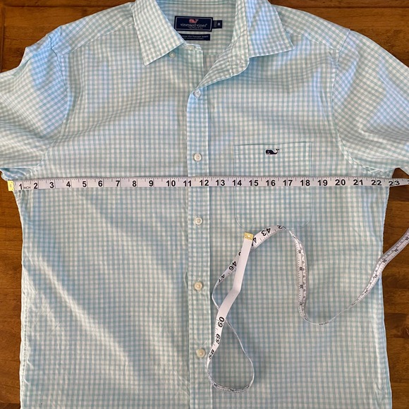 Vineyard Vines Gingham Tucker Shirt Classic Fit Long Sleeve Button-Up Size M EUC - Picture 7 of 10